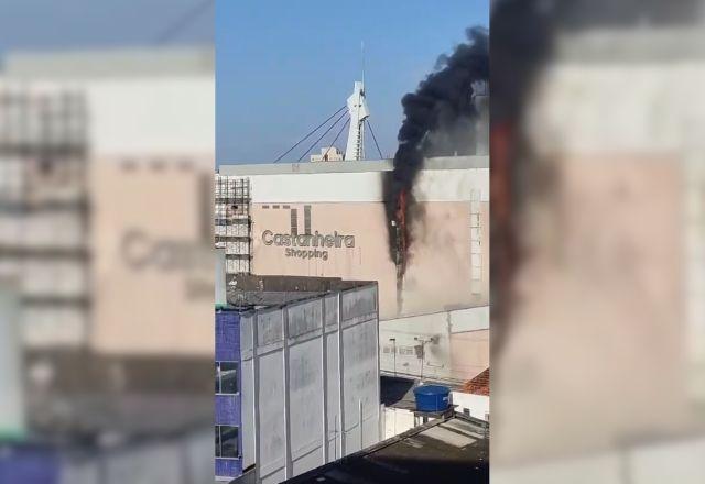 Incêndio atinge shopping center em Belém; veja imagens Incêndio atinge shopping center em Belém; veja imagens