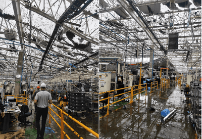 Toyota retoma produção após paralisação causada por temporal em SP Toyota retoma produção após paralisação causada por temporal em SP