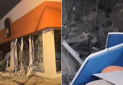 Assalto com explosões leva R$ 5 milhões de agência bancária na fronteira com o Paraguai  Assalto com explosões leva R$ 5 milhões de agência bancária na fronteira com o Paraguai