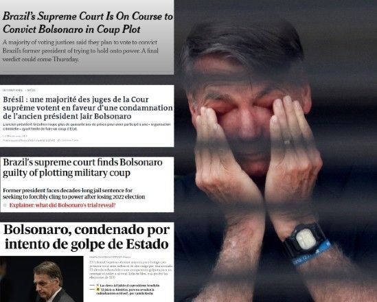 Imagem da noticia Condenação de Bolsonaro vira manchete em jornais pelo mundo