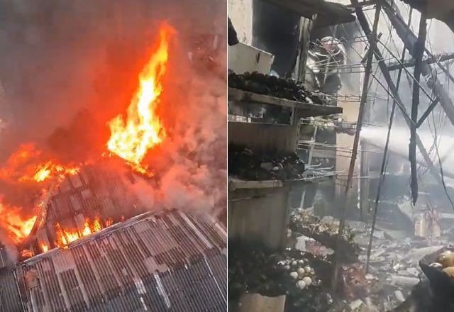 Imagem da noticia Incêndio atinge prédio comercial no Centro de SP; um homem foi socorrido