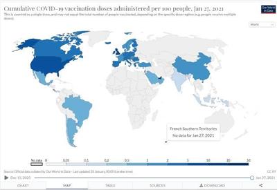 Brasil passa Rússia e México e já vacinou 1,13 milhão contra covid-19 Brasil passa Rússia e México e já vacinou 1,13 milhão contra covid-19