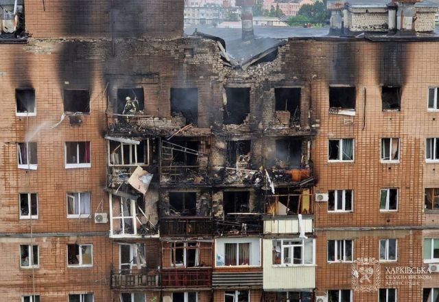 Imagem da noticia Ataques russos com mísseis e drones deixam mortos e feridos em Kharkiv, na Ucrânia