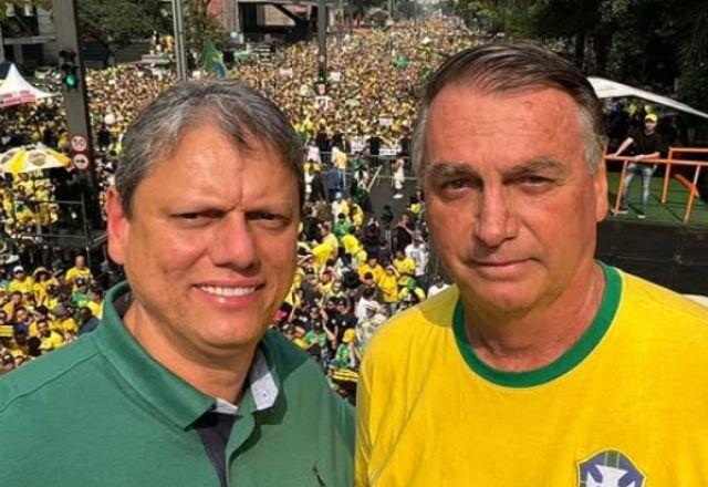 Tarcísio de Freitas manifesta apoio a Bolsonaro nas redes sociais Tarcísio de Freitas manifesta apoio a Bolsonaro nas redes sociais