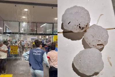 Temporal causa estragos no Paraná; pedras de granizo chegam a pesar mais de 100g Temporal causa estragos no Paraná; pedras de granizo chegam a pesar mais de 100g